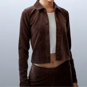 Aritzia Sundy Best Brown Corduroy Top